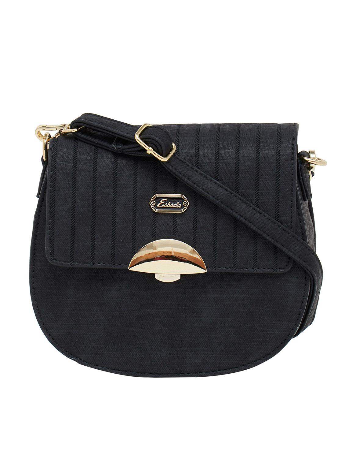 black synthetic leather sling bag - 12929468 - Zoom Image - 0