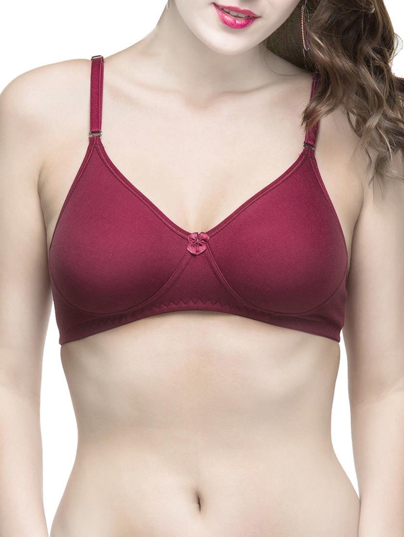maroon hosery bra - 12932127 - Zoom Image - 0
