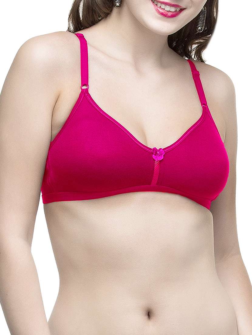 pink hosery tshirt bra - 12932144 - Zoom Image - 0