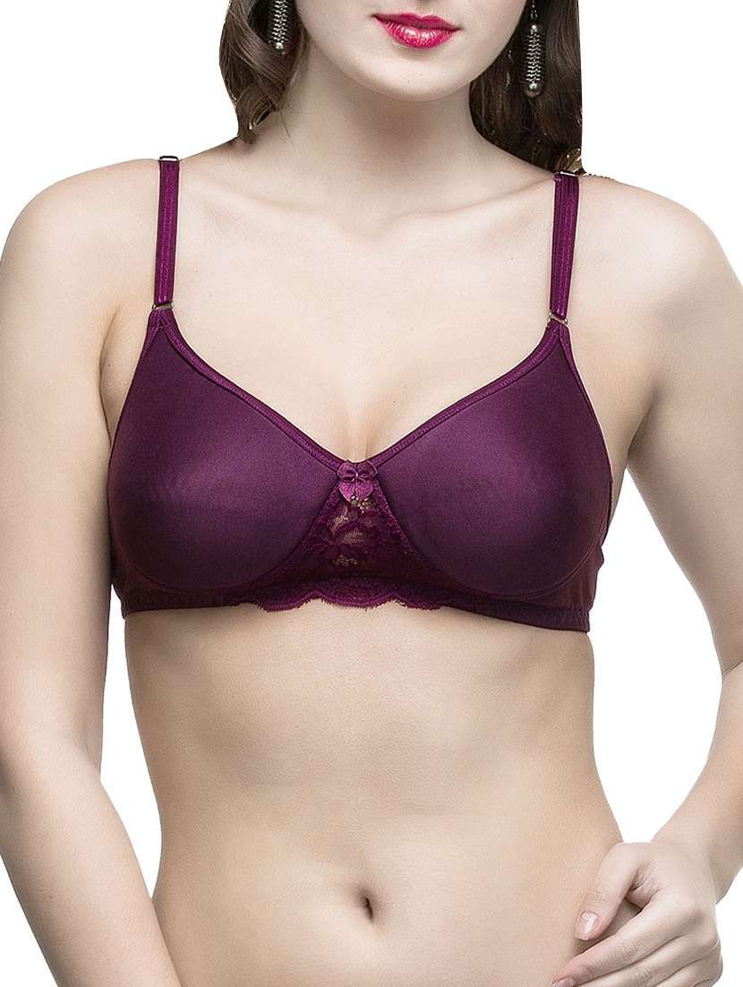 purple hosery regular bra - 12932172 -  Zoom Image - 0