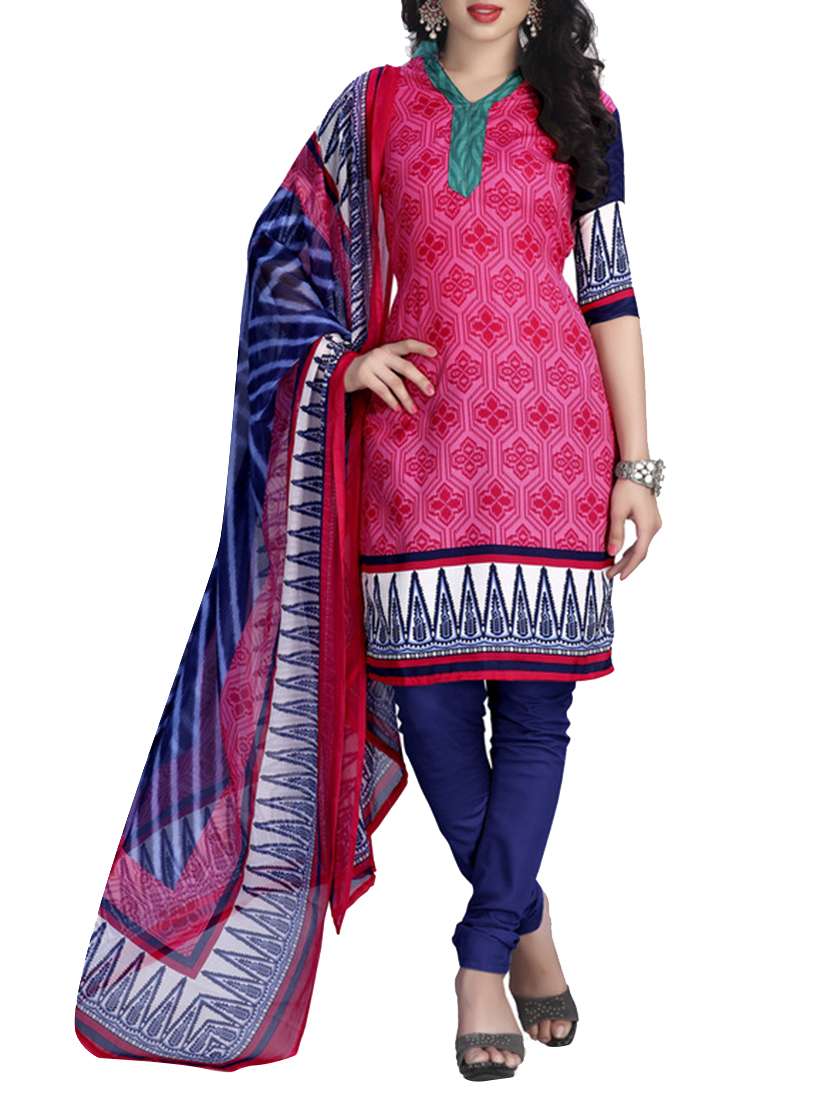 pink unstitched suit