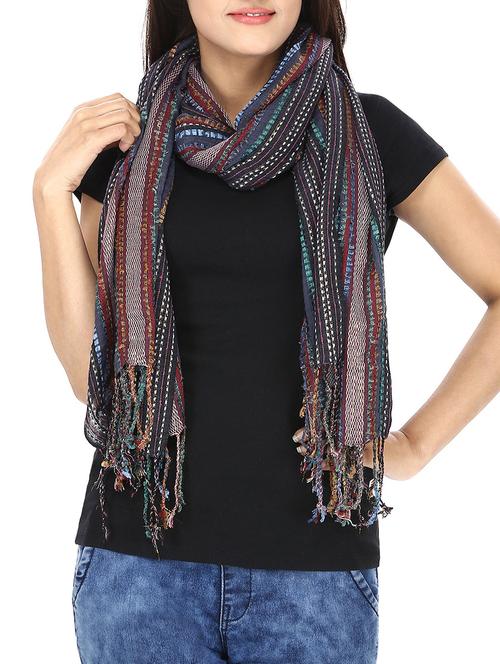 multi colored viscose stole - 12941372 - Standard Image - 0