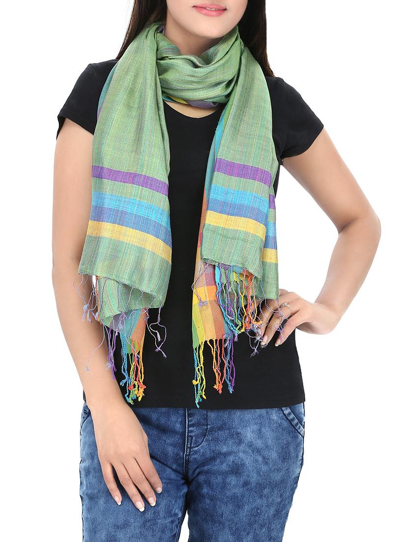 multi colored viscose stole - 12941378 - Zoom Image - 0
