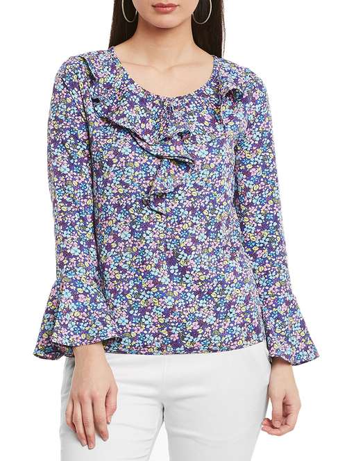 women's straight round neck top - 12947618 -  Standard Image - 0