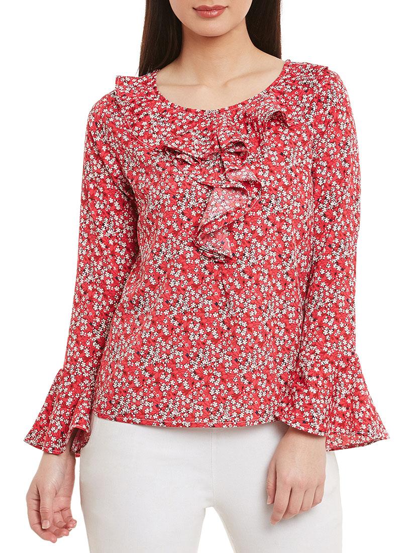 pink crepe regular top - 12947621 - Zoom Image - 0