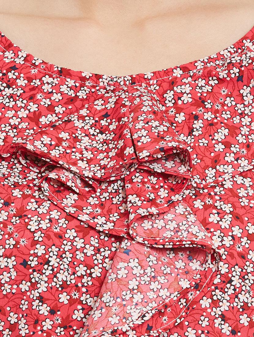 pink crepe regular top - 12947621 - Standard Image - 3