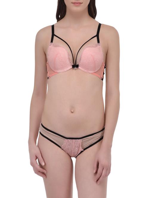 pink lace bra and panty set - 12949402 -  Standard Image - 0