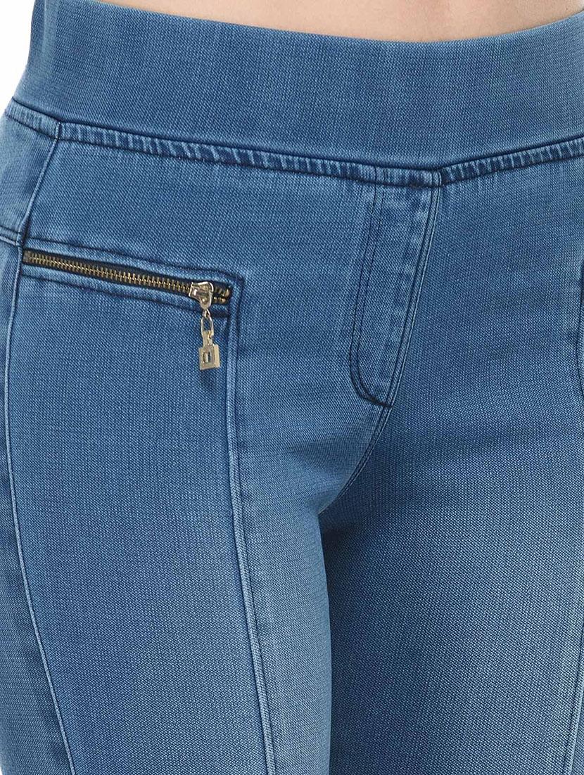 blue cotton jegging - 12954080 - Standard Image - 3