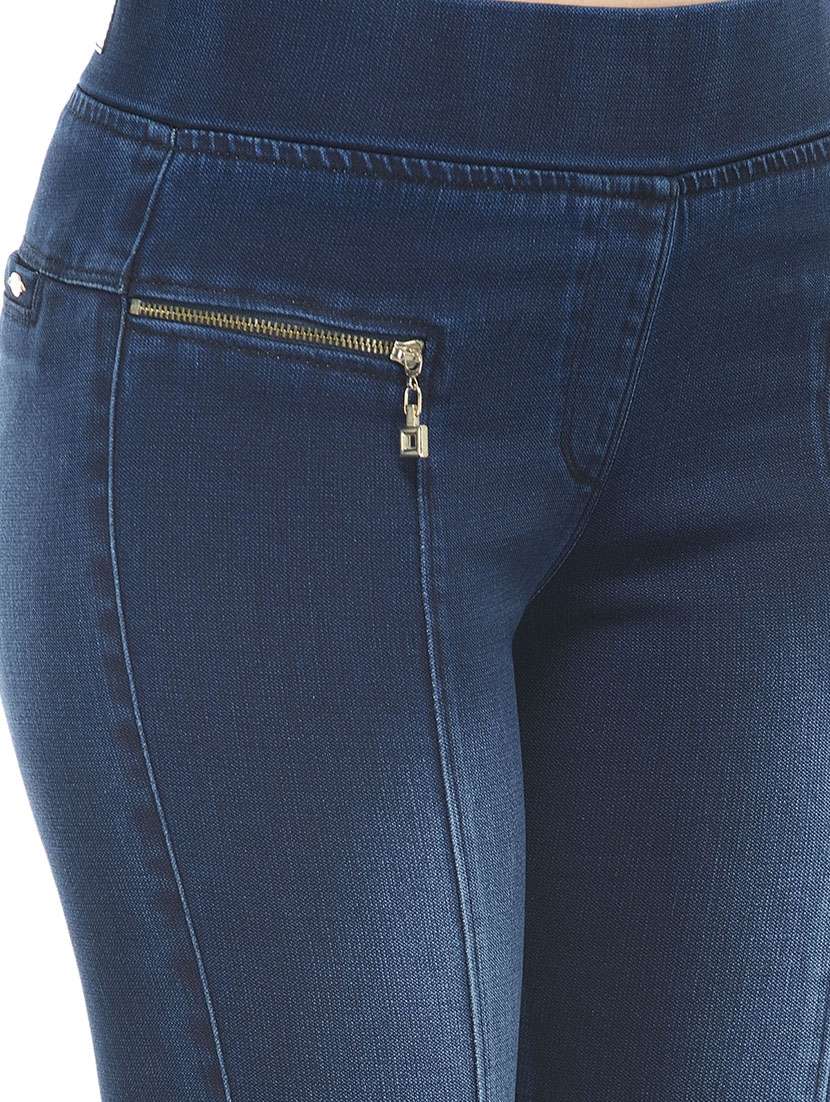 dark blue cotton jegging - 12954081 -  Standard Image - 3