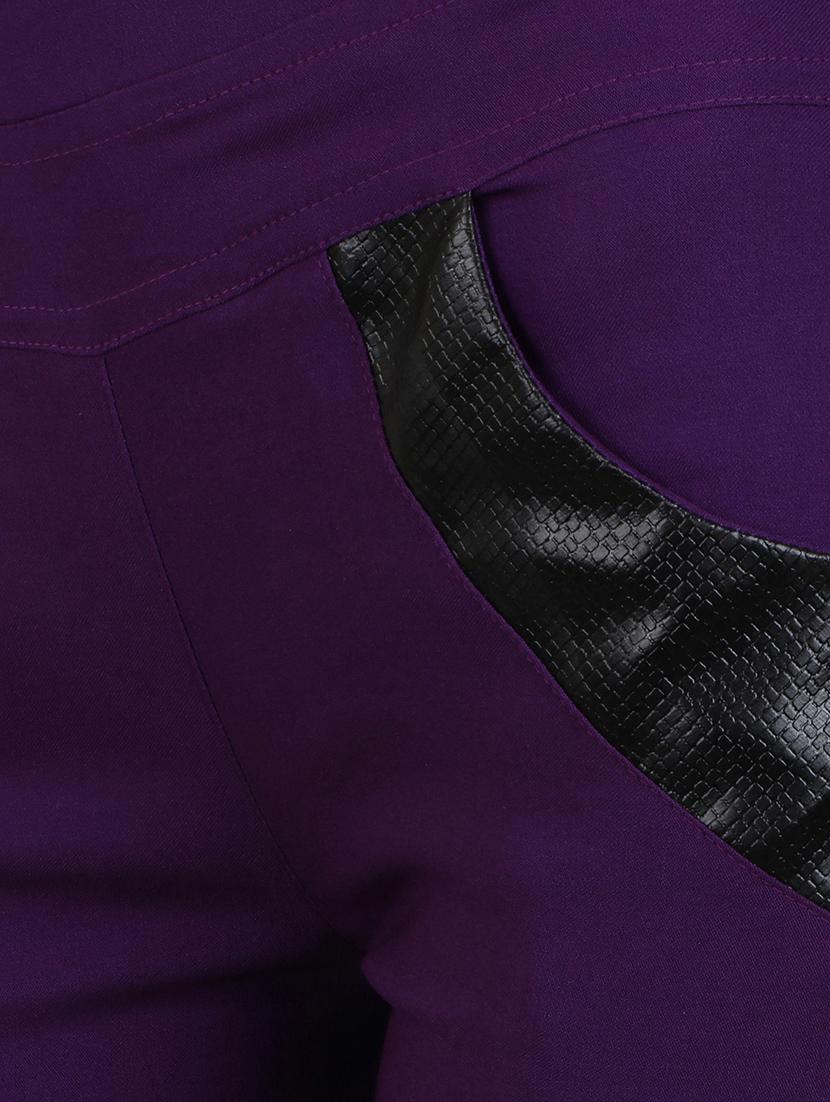 purple cotton jeggings - 12958449 - Standard Image - 3