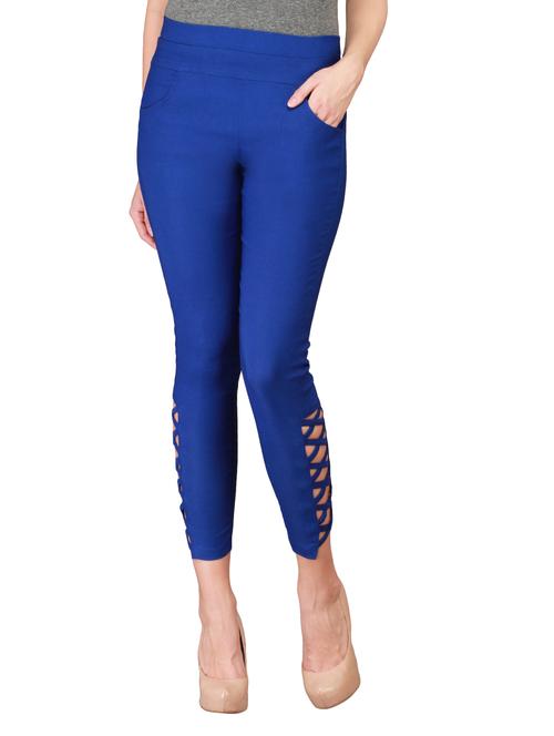 dark blue cotton jeggings - 12958502 - Standard Image - 0