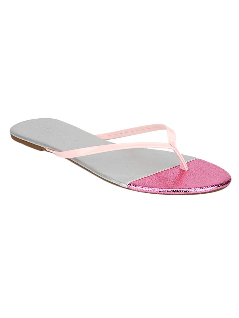 pink pu toe separator sandals - 12960493 -  Zoom Image - 0