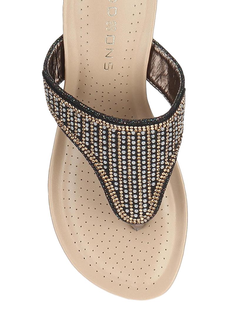 addons pearls crystals embellished comfort wedges - 12960536 - Standard Image - 3