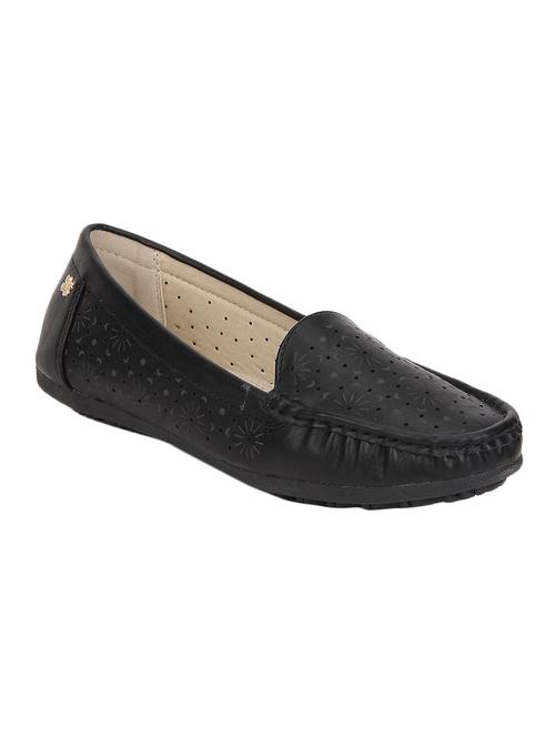 black pu slip on loafers - 12960537 - Standard Image - 0