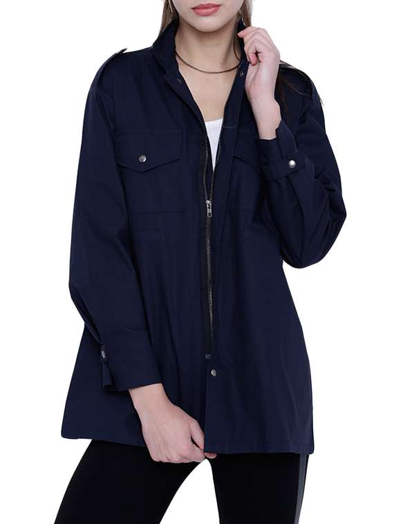 navy blue cotton jacket