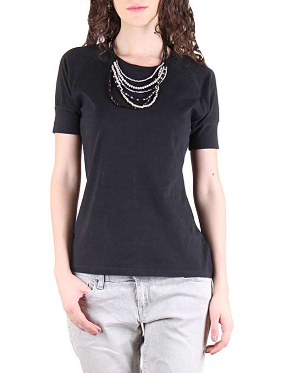 black cotton regular tshirt