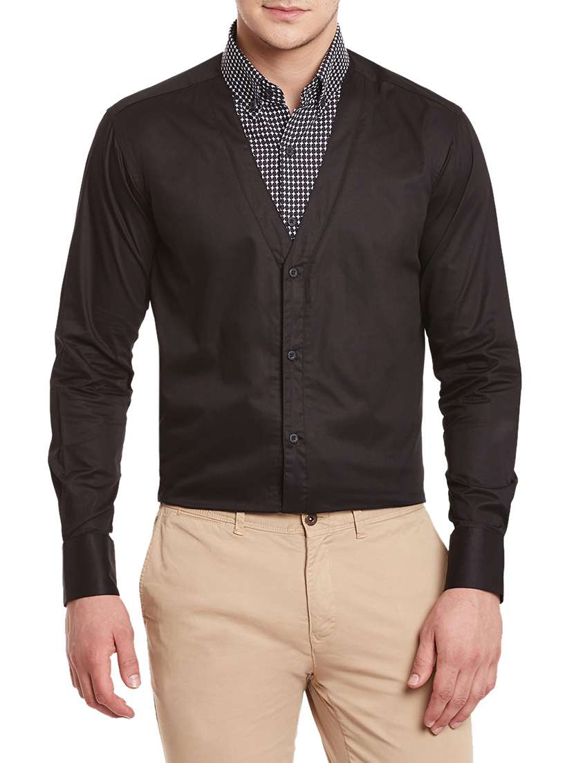 black cotton casual shirt