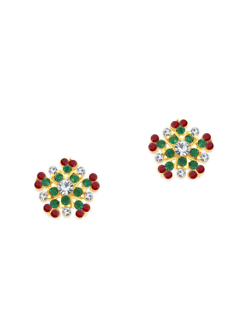 gold metal studs earrings