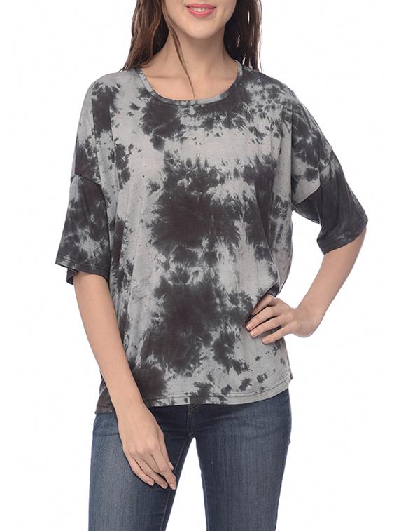 grey printed cotton top - 12965531 - Zoom Image - 0