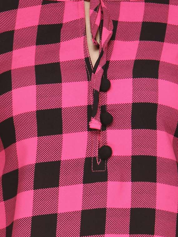 women's straight tie-up neck top - 12972275 -  Standard Image - 3