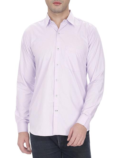 purple cotton formal shirt - 12973087 - Standard Image - 0