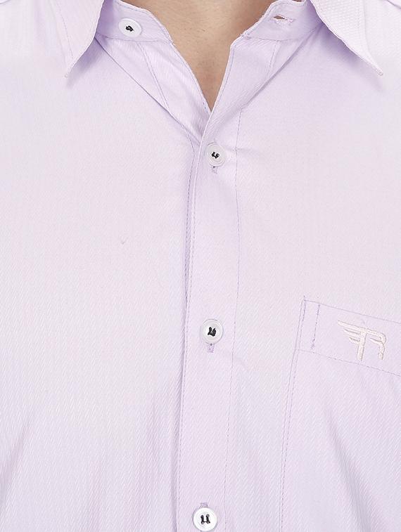 purple cotton formal shirt - 12973087 - Standard Image - 3