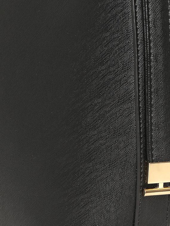 black leatherette sling bag - 12973596 - Standard Image - 3