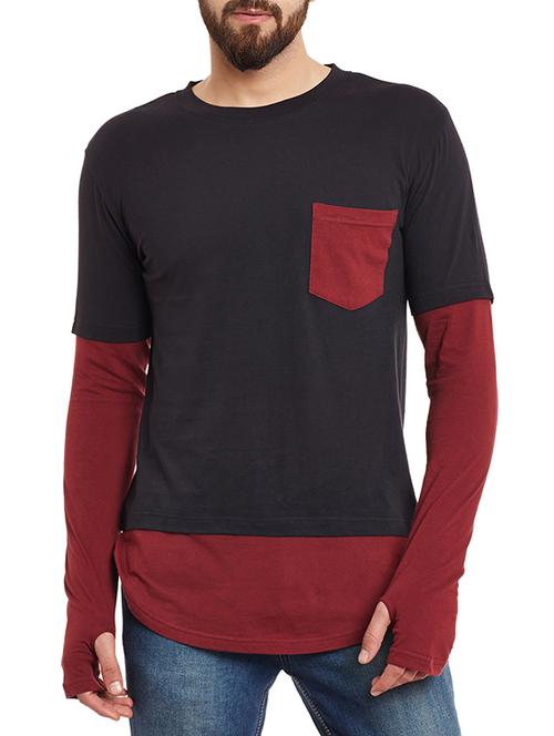 colour block cotton t-shirt - 12975330 -  Standard Image - 0