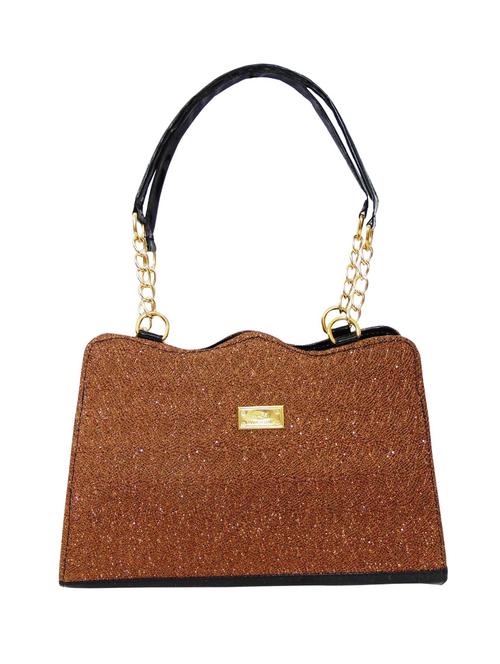 brown leatherette handbag - 12979432 -  Standard Image - 0