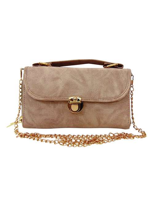 beige leatherette sling bag - 12979464 -  Standard Image - 0