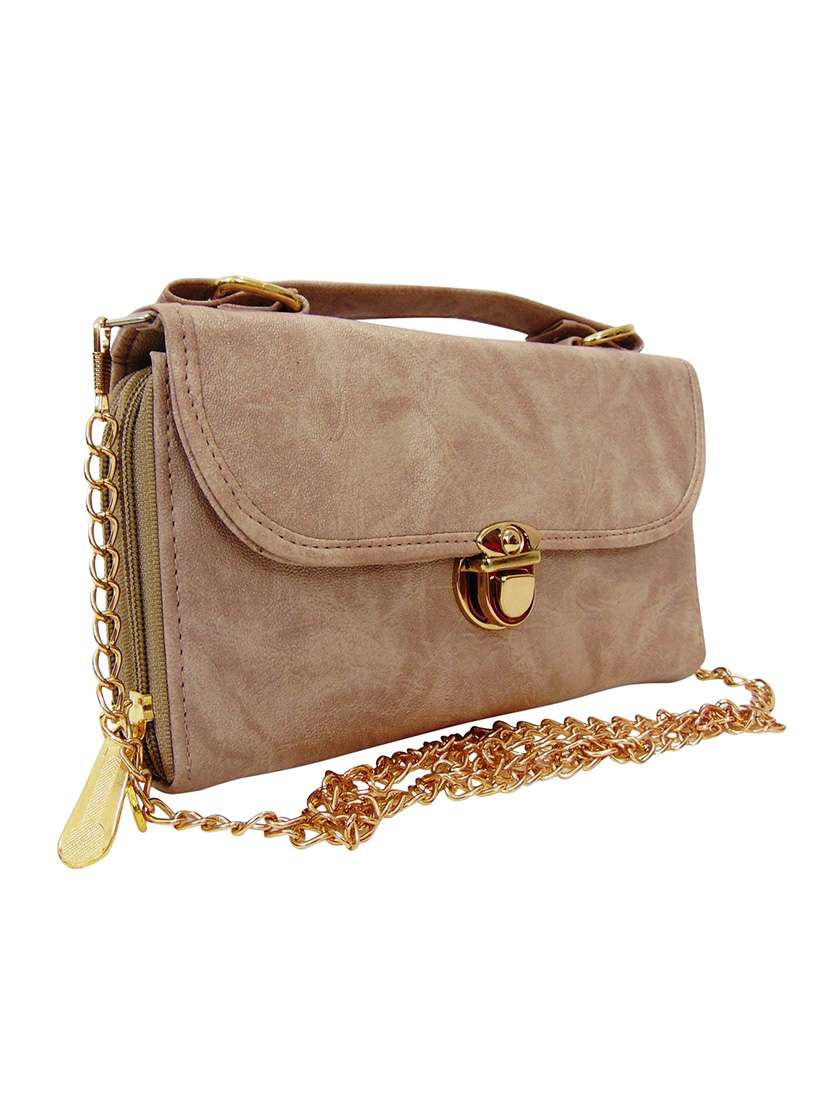 beige leatherette sling bag - 12979464 -  Standard Image - 3