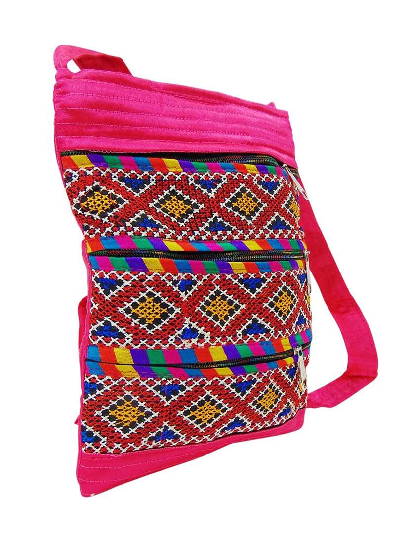 pink canvas sling bag - 12979475 - Standard Image - 3