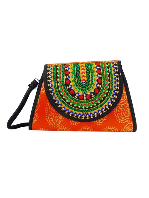 orange canvas sling bag - 12979478 - Standard Image - 0
