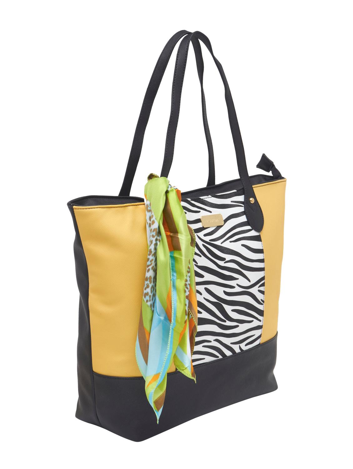 yellow synthetic leather tote - 12979975 - Standard Image - 3