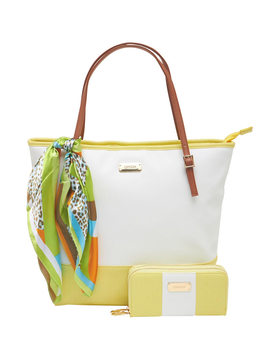 yellow synthetic leather tote - 12979982 - Zoom Image - 0