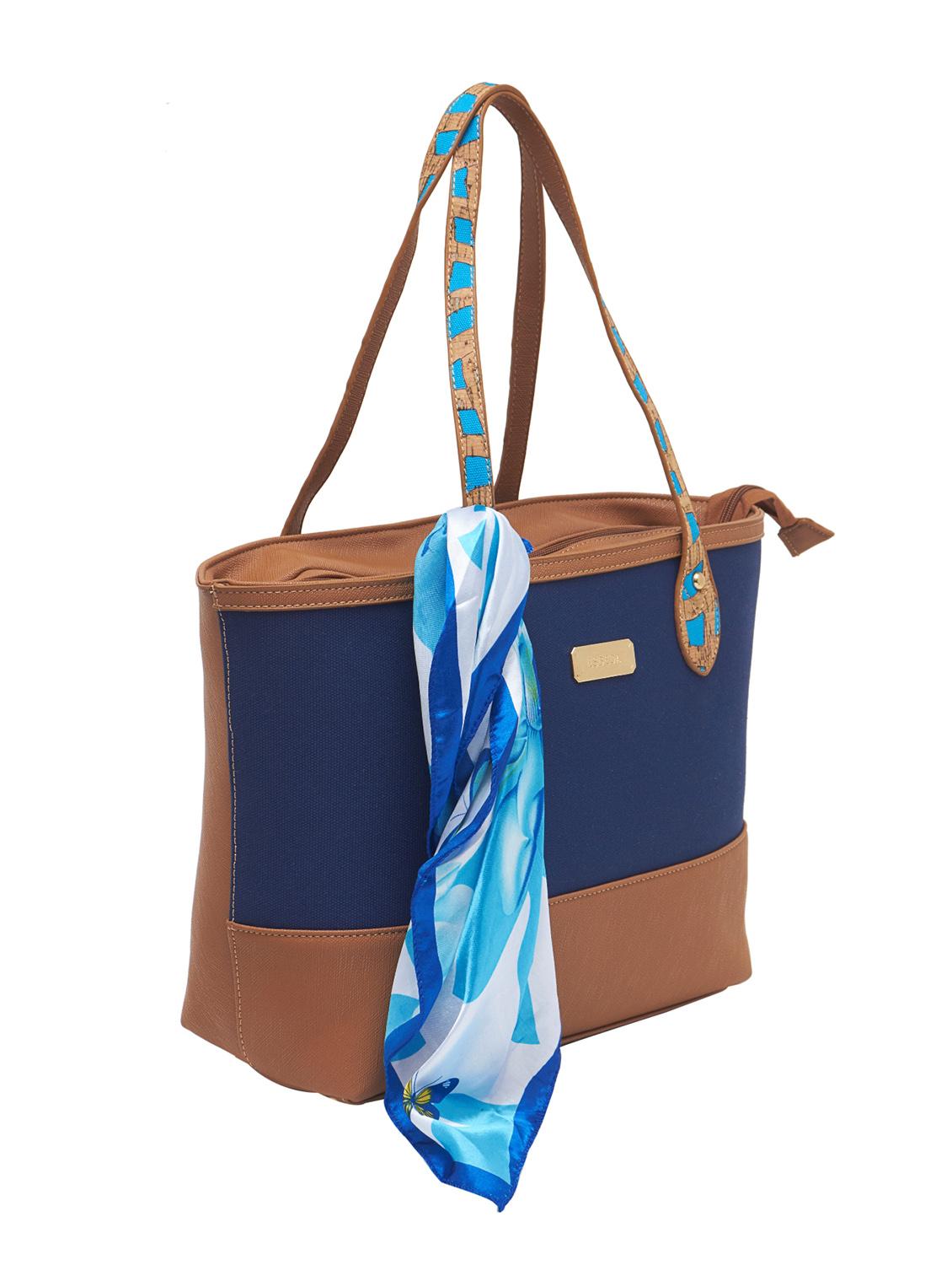 blue synthetic leather tote - 12979983 - Standard Image - 3