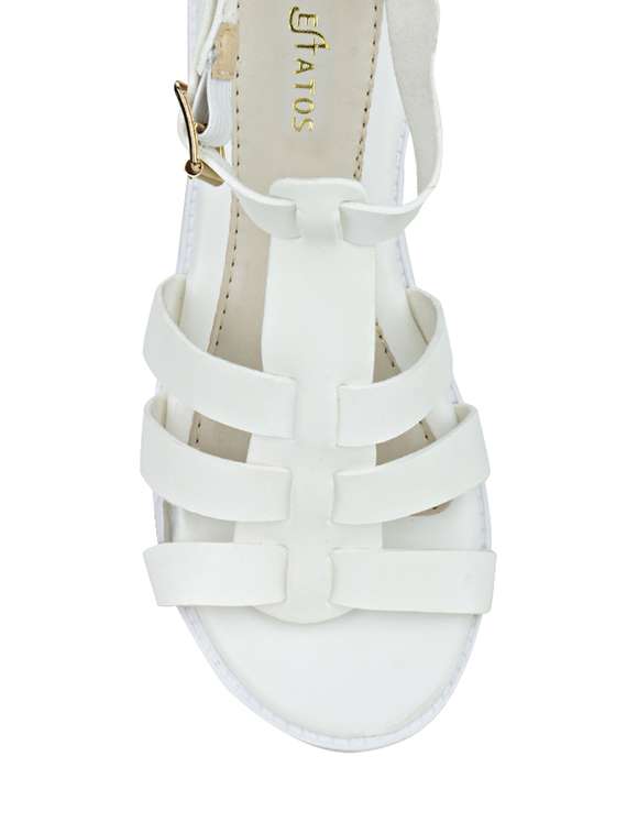 white ankle strap sandal - 12982748 - Standard Image - 3