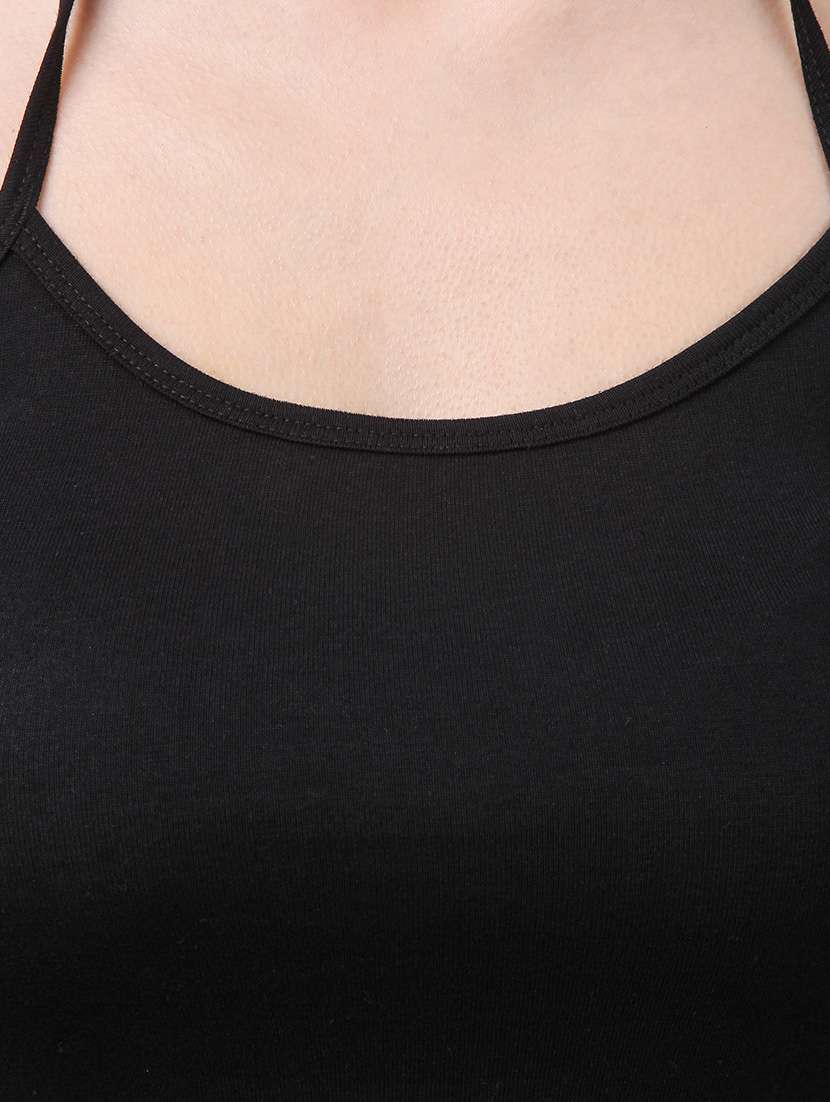 halter neck solid camisole  - 12983116 -  Standard Image - 3