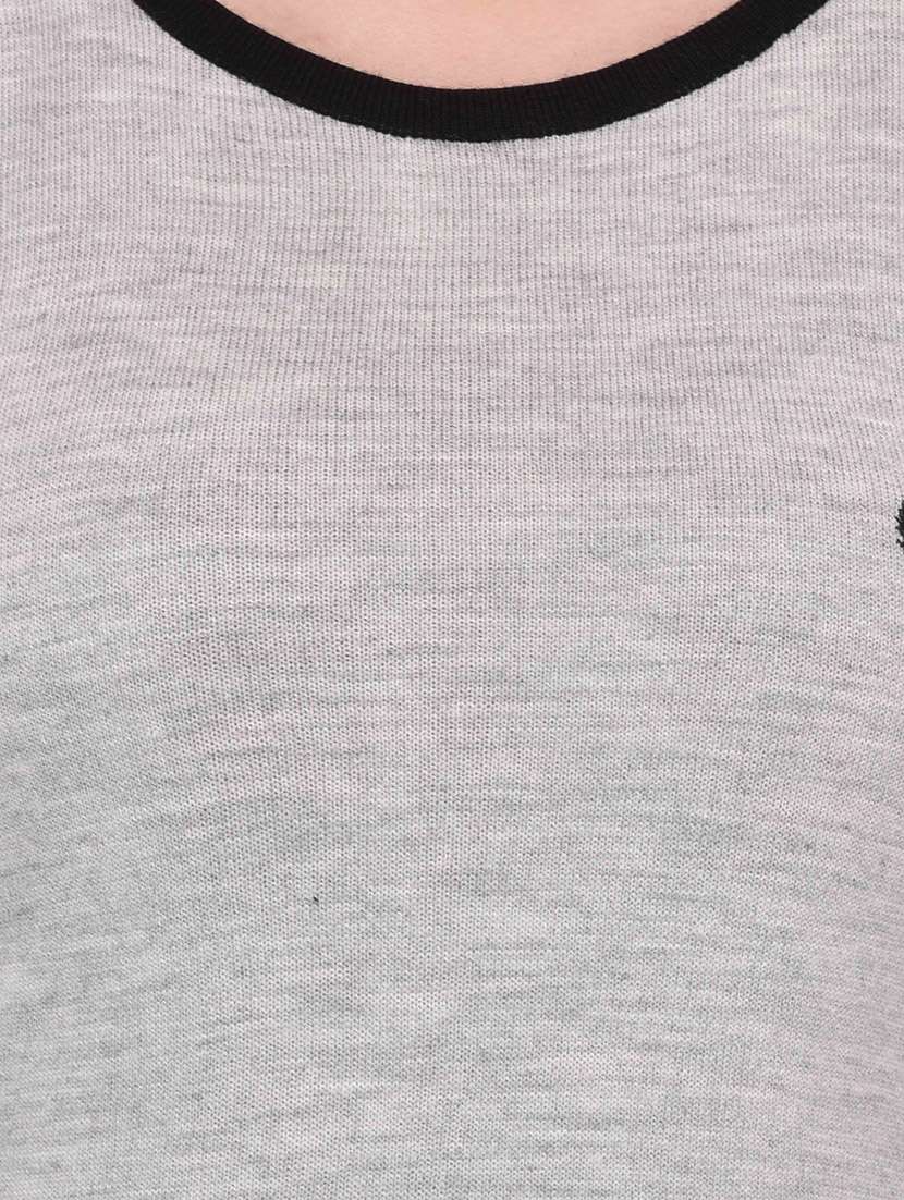grey color acrylic pullover - 12983238 - Standard Image - 3