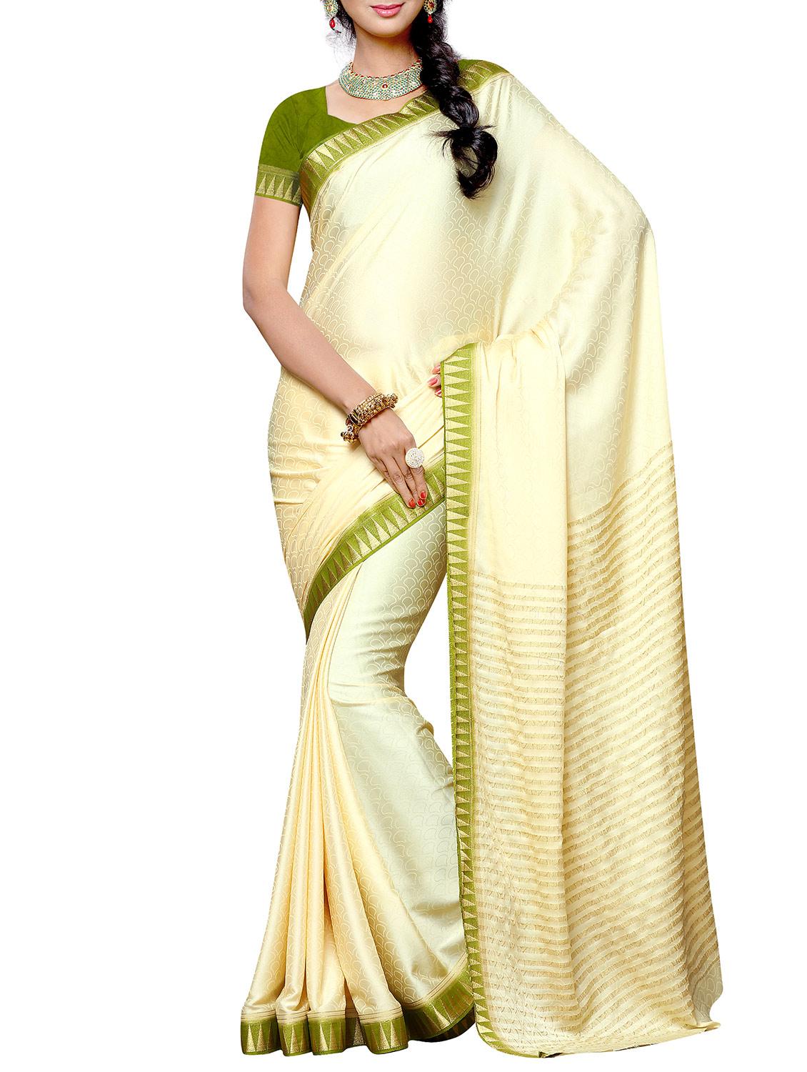 cream mysore silk saree - 12985135 - Zoom Image - 0