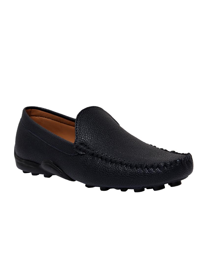 black leatherette slip on loafer - 12988699 - Zoom Image - 0