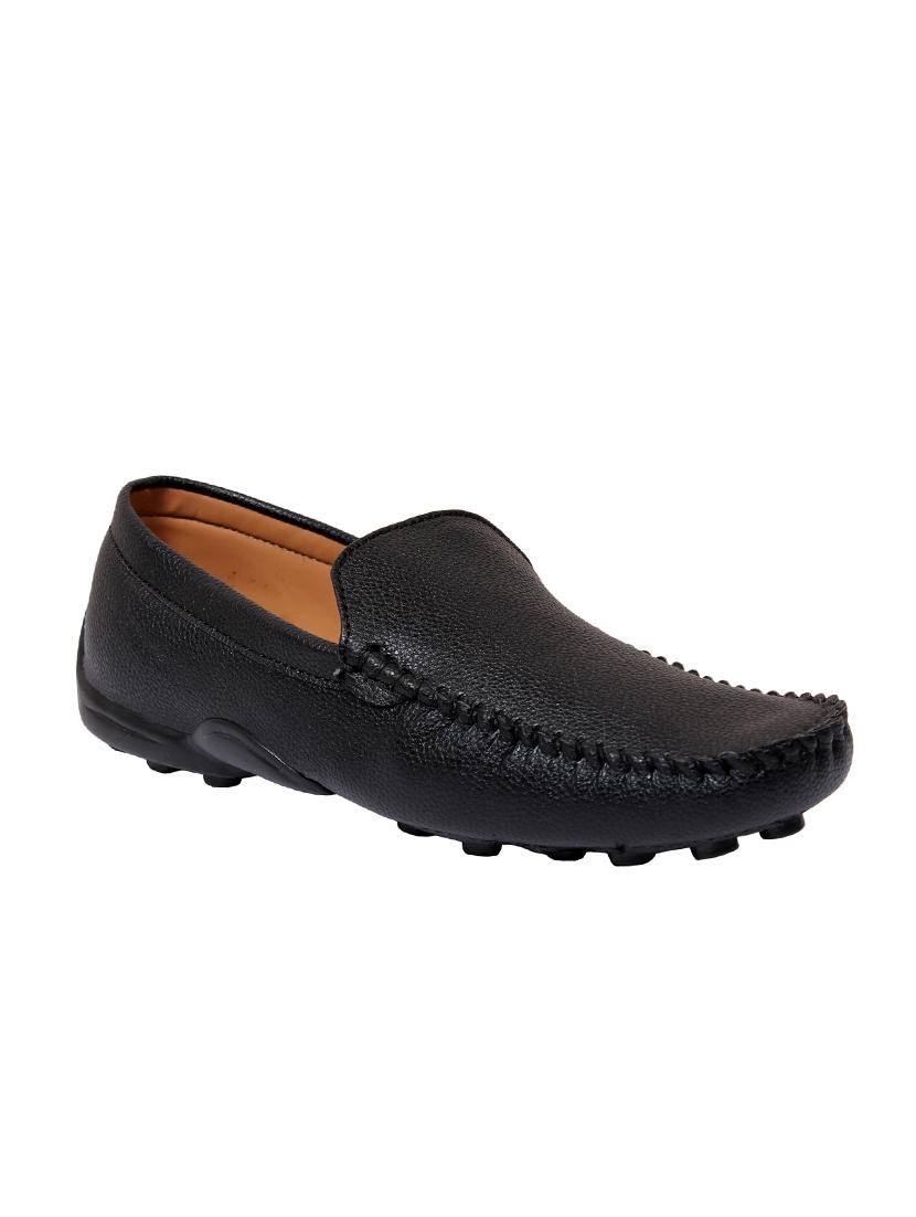black leatherette slip on loafer - 12988702 - Zoom Image - 0