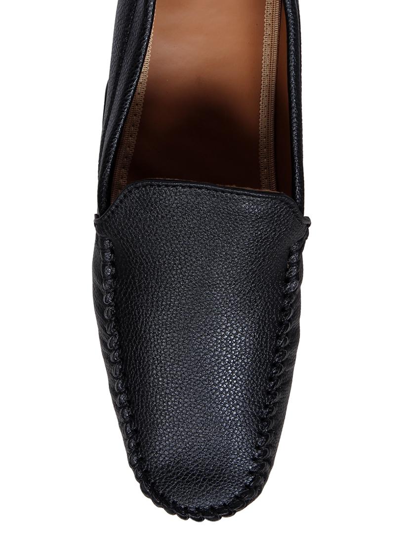 black leatherette slip on loafer - 12988702 - Standard Image - 3