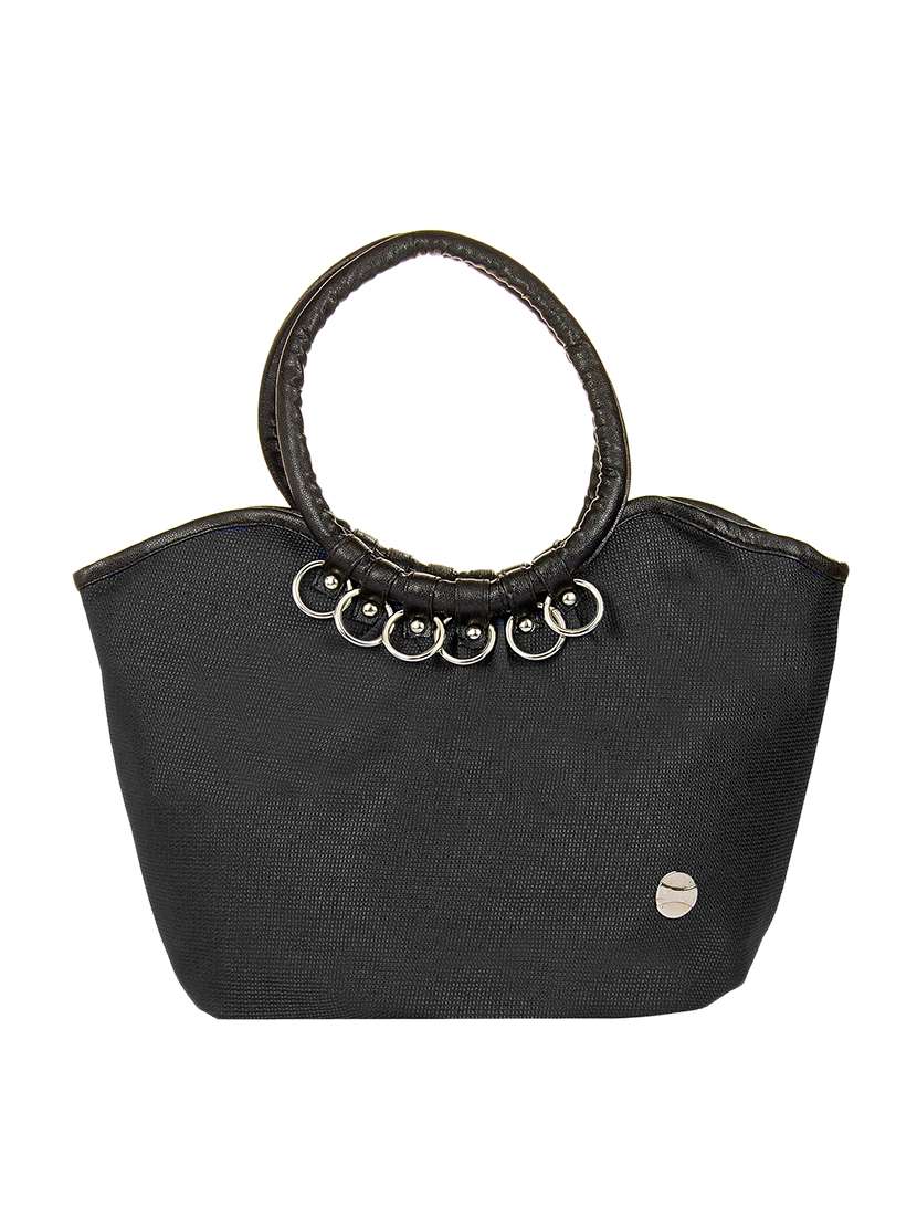 black polyester handbag