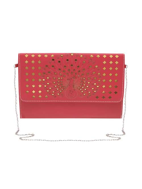 red leatherette sling bag - 12993420 - Standard Image - 0