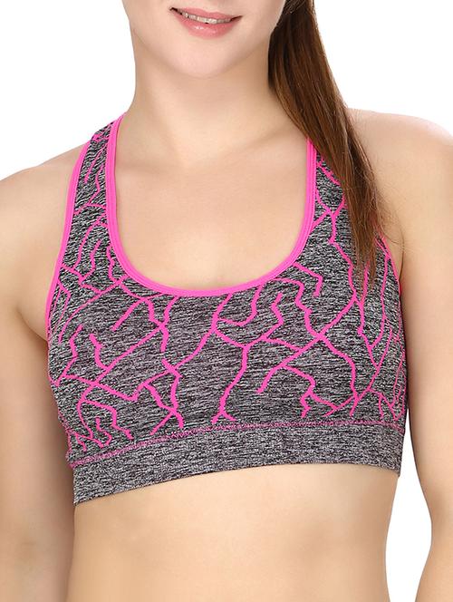 multi colored nylon sports bra - 12994012 - Standard Image - 0