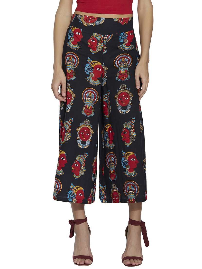 black printed cotton palazzo - 12994290 - Zoom Image - 0