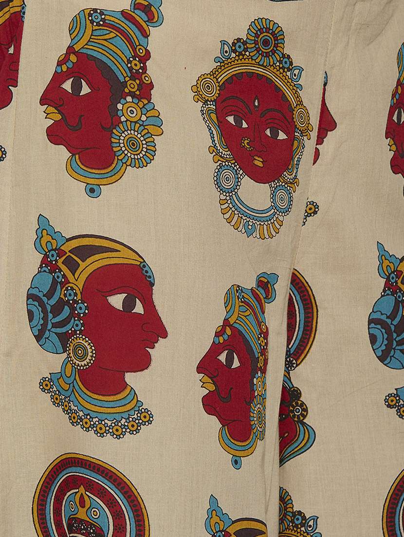 beige printed cotton palazzo - 12994292 -  Standard Image - 3