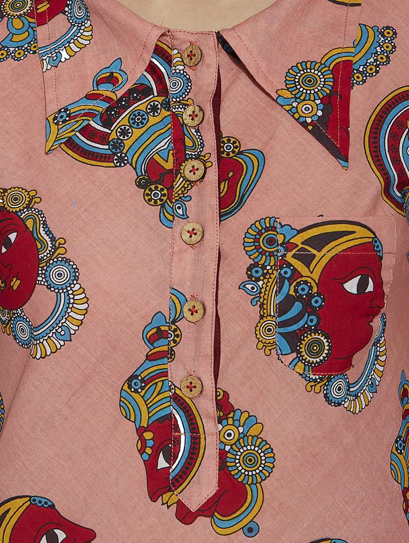 pink cotton straight kurta - 12994297 -  Standard Image - 3