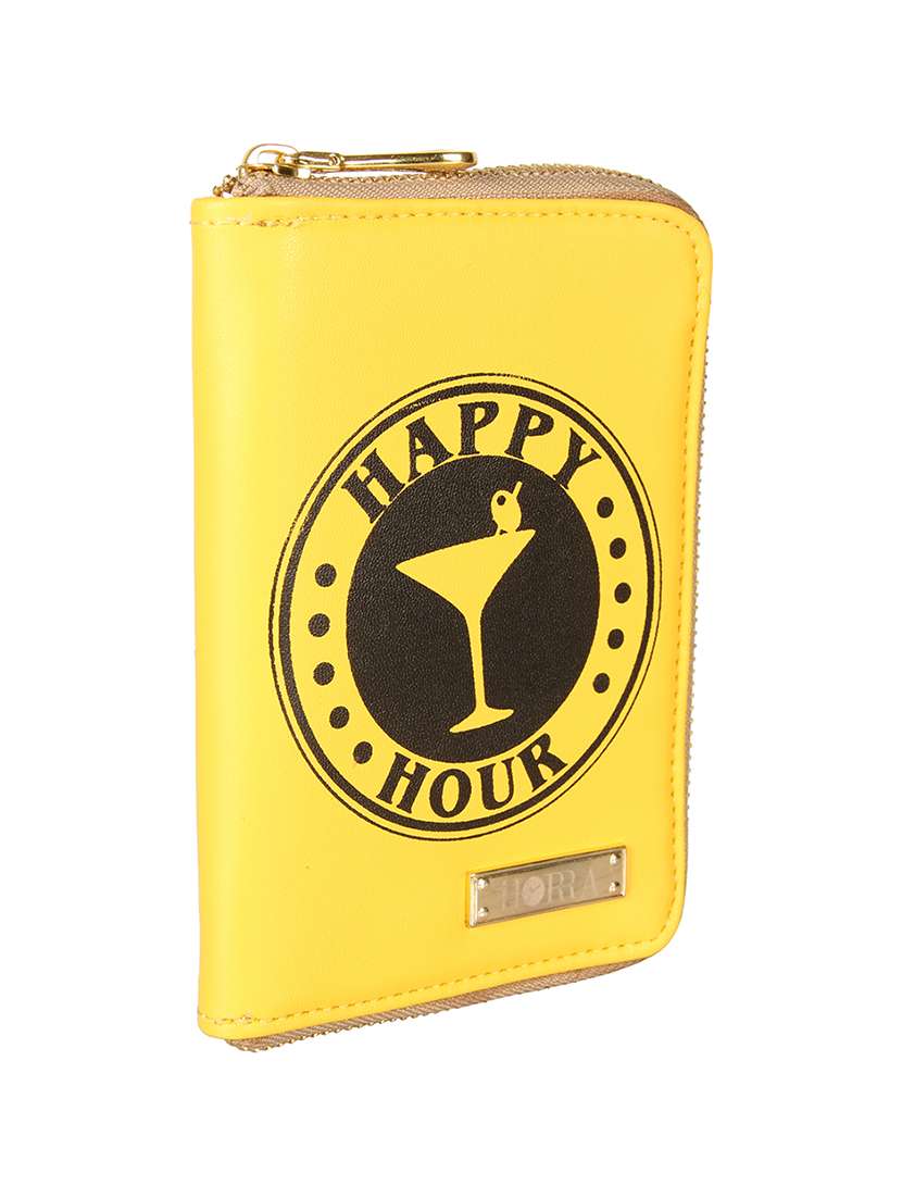 yellow leatherette wallet - 12996871 - Standard Image - 3